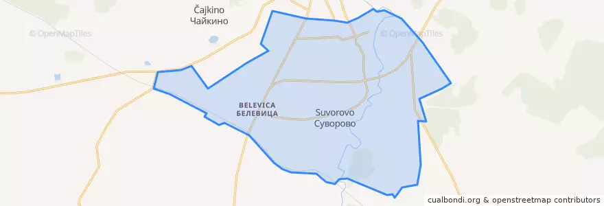 Mapa de ubicacion de Суворовское сельское поселение.