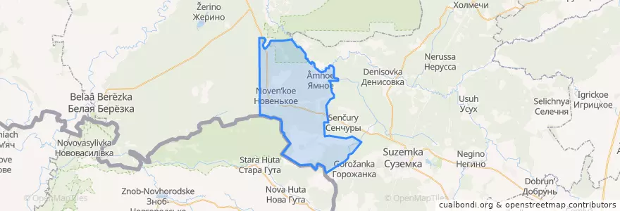 Mapa de ubicacion de Новопогощенское сельское поселение.