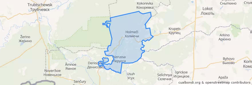 Mapa de ubicacion de Холмечское сельское поселение.