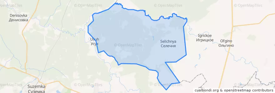 Mapa de ubicacion de Селеченское сельское поселение.
