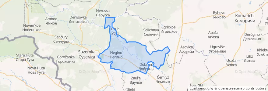 Mapa de ubicacion de Невдольское сельское поселение.