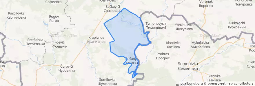Mapa de ubicacion de Новоропское сельское поселение.