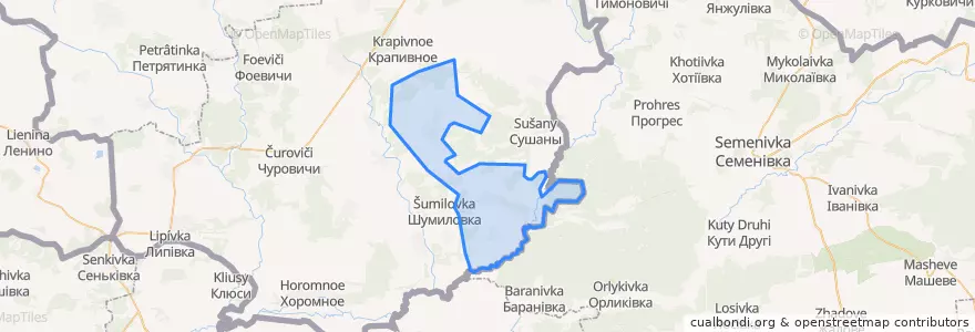Mapa de ubicacion de Каменскохуторское сельское поселение.