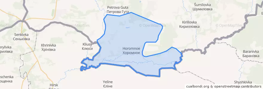 Mapa de ubicacion de Хороменское сельское поселение.