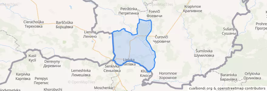 Mapa de ubicacion de Новоюрковичское сельское поселение.