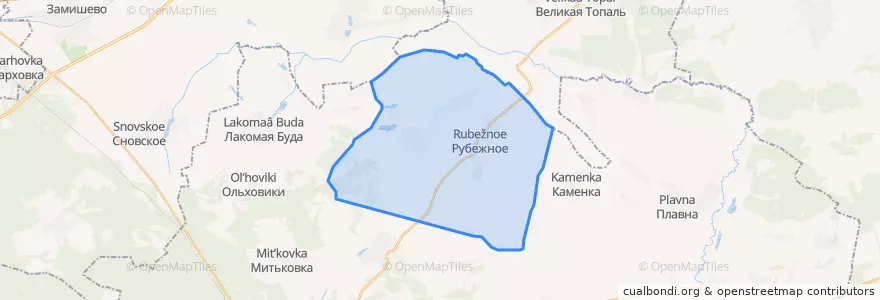 Mapa de ubicacion de Сытобудское сельское поселение.