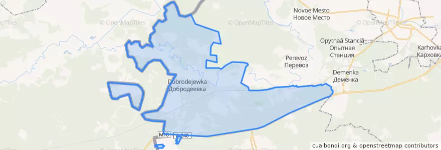 Mapa de ubicacion de Вышковское городское поселение.