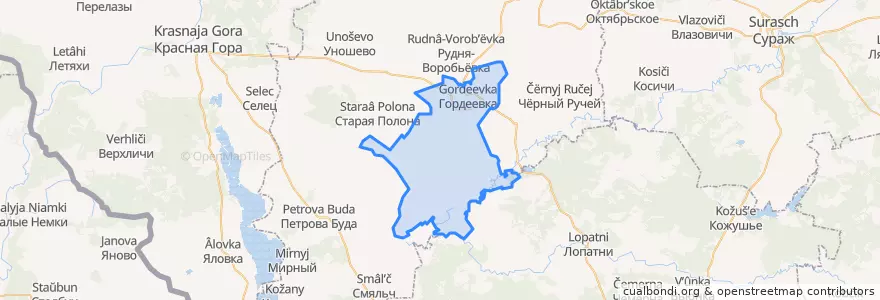 Mapa de ubicacion de Гордеевское сельское поселение.
