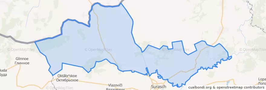 Mapa de ubicacion de Овчинское сельское поселение.