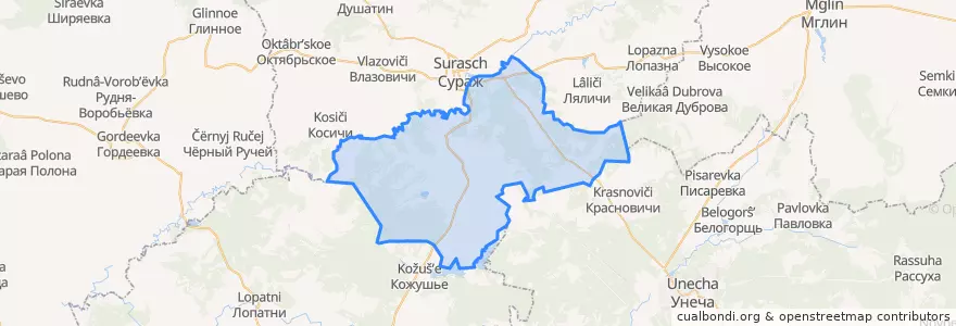 Mapa de ubicacion de Кулажское сельское поселение.