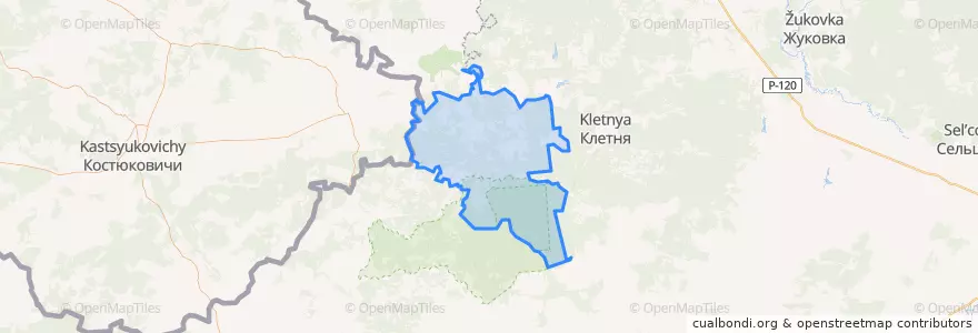 Mapa de ubicacion de Мирнинское сельское поселение.
