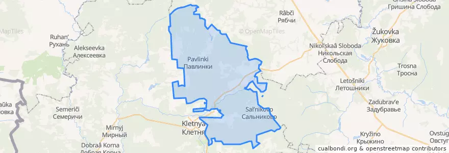 Mapa de ubicacion de Надвинское сельское поселение.