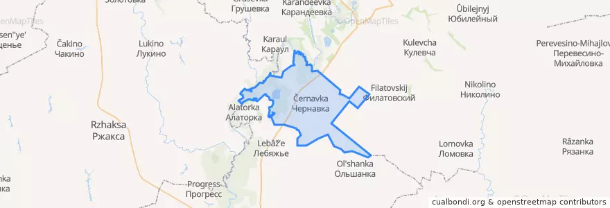 Mapa de ubicacion de Чернавский сельсовет.