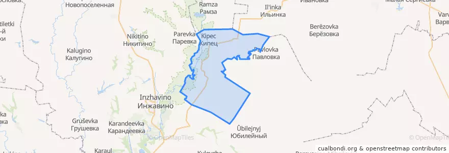 Mapa de ubicacion de Карай-Салтыковский сельсовет.