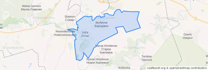 Mapa de ubicacion de Устьинский сельсовет.