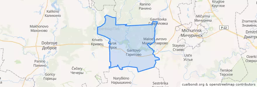 Mapa de ubicacion de Староказинский сельсовет.