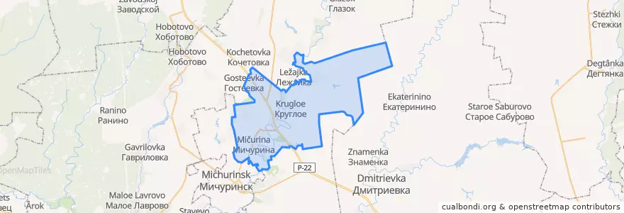 Mapa de ubicacion de Изосимовский сельсовет.