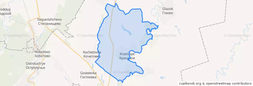 Mapa de ubicacion de Красивский сельсовет.