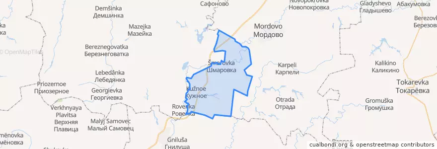 Mapa de ubicacion de Шмаровский сельсовет.