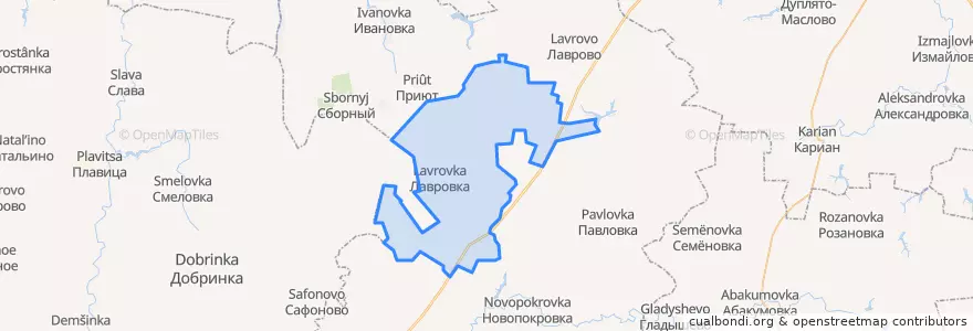 Mapa de ubicacion de Шульгинский сельсовет.