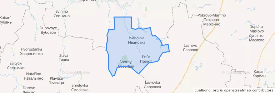 Mapa de ubicacion de Ивановский сельсовет.