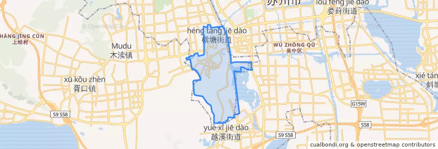 Mapa de ubicacion de 横塘街道.