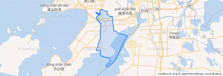 Mapa de ubicacion de 橫泾街道.