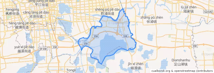 Mapa de ubicacion de 甪直镇.