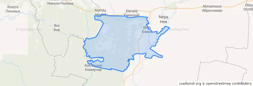 Mapa de ubicacion de Коткишевское сельское поселение.
