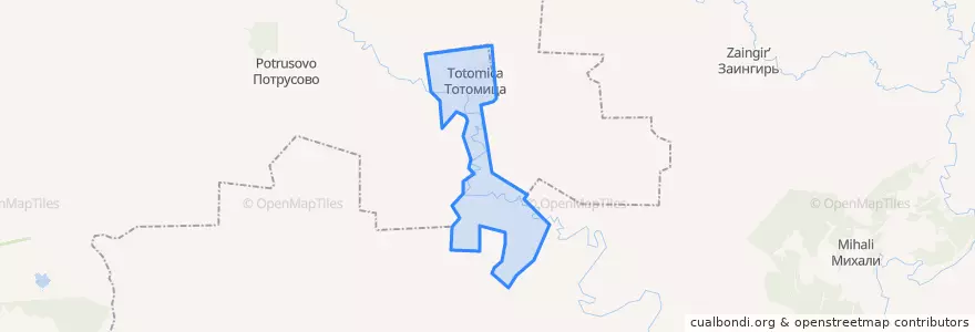 Mapa de ubicacion de Тотомицкое сельское поселение.
