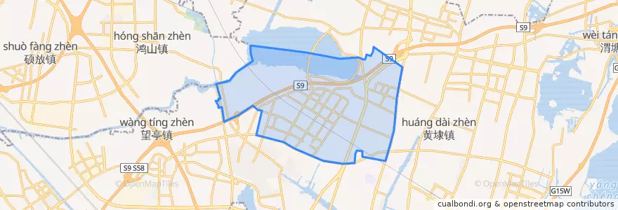 Mapa de ubicacion de 漕湖街道.