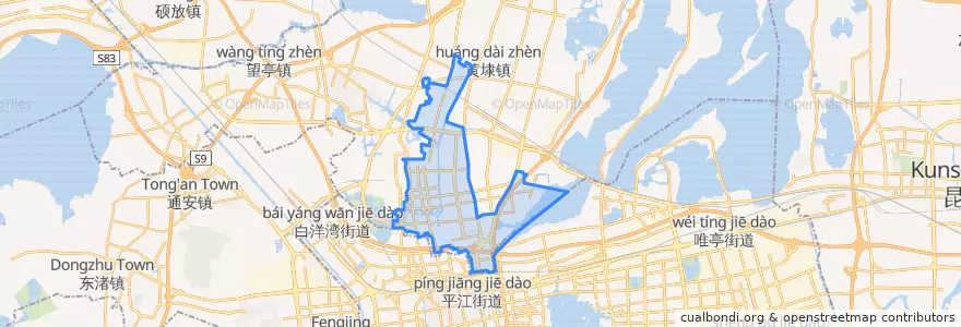 Mapa de ubicacion de 元和街道.