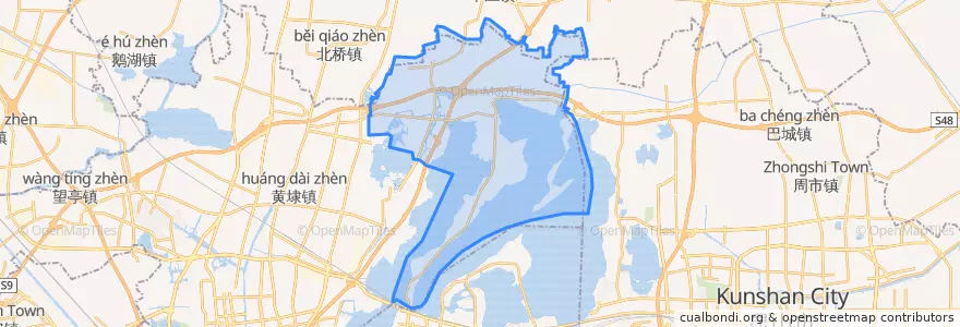 Mapa de ubicacion de 阳澄湖镇.