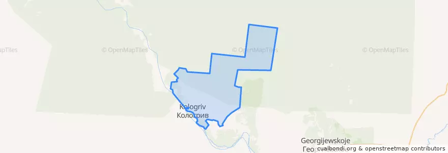 Mapa de ubicacion de городское поселение Кологрив.