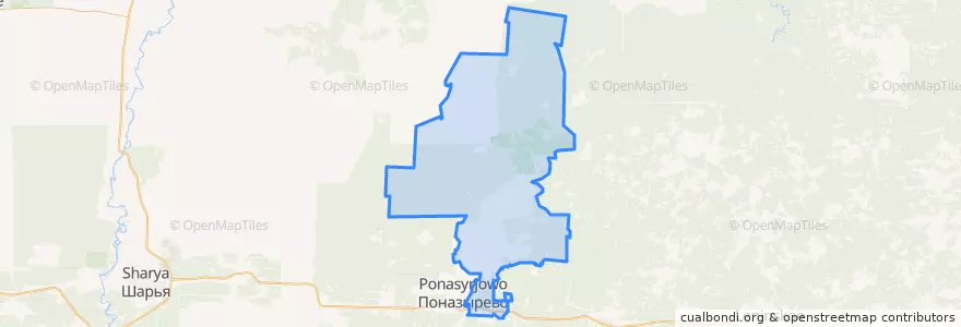 Mapa de ubicacion de Хмелёвское сельское поселение.