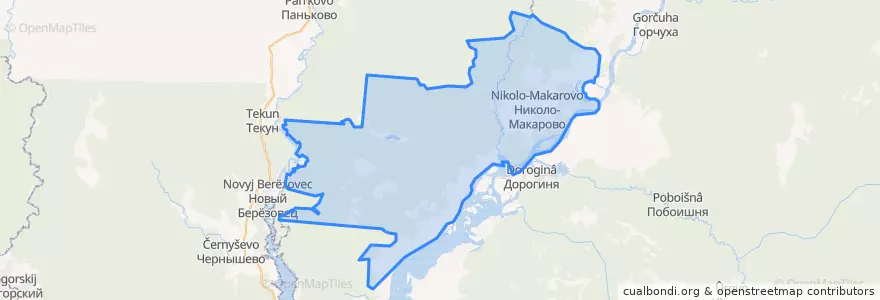Mapa de ubicacion de Николо-Макаровское сельское поселение.