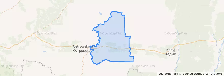 Mapa de ubicacion de Клеванцовское сельское поселение.