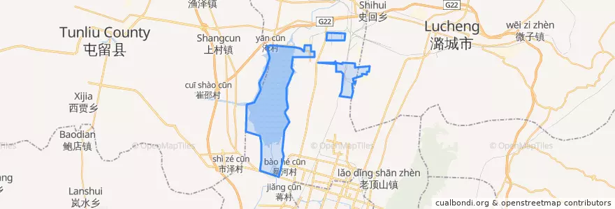 Mapa de ubicacion de 长北街道.