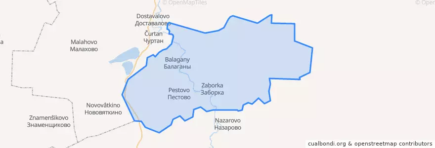 Mapa de ubicacion de Балаганское сельское поселение.