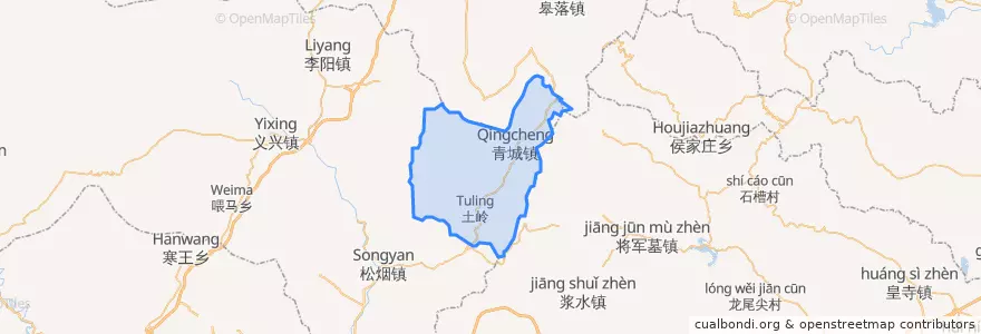 Mapa de ubicacion de 青城镇.