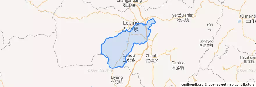 Mapa de ubicacion de Dazhai.