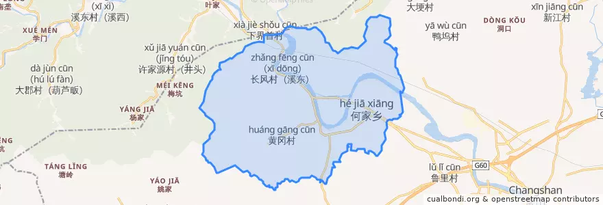 Mapa de ubicacion de 何家乡.