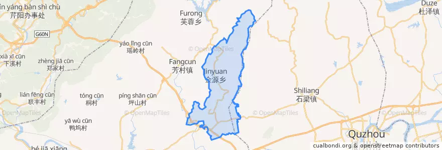 Mapa de ubicacion de 东案乡.