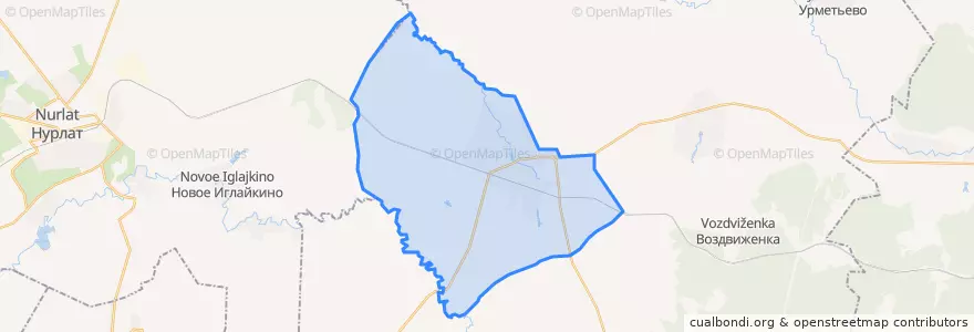 Mapa de ubicacion de сельское поселение Челно-Вершины.