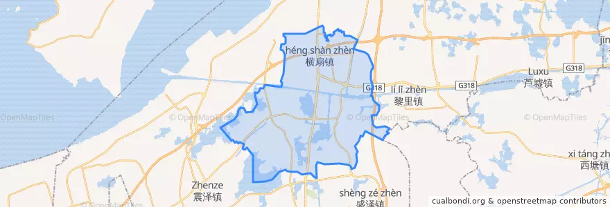 Mapa de ubicacion de 平望镇.