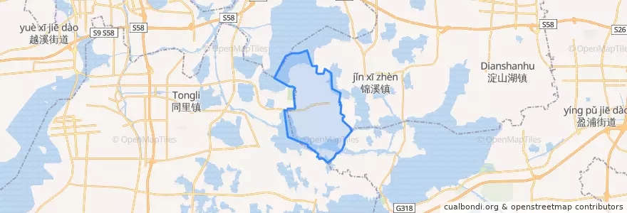Mapa de ubicacion de Zhouzhuang.