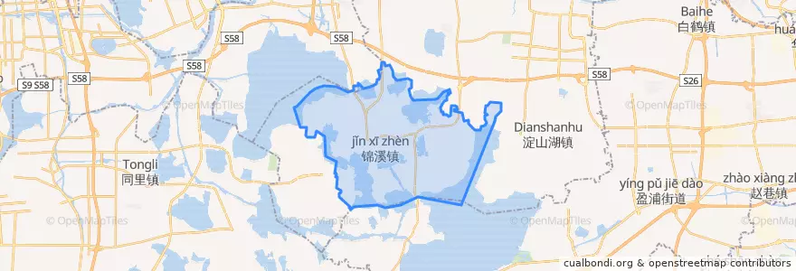 Mapa de ubicacion de 锦溪镇.