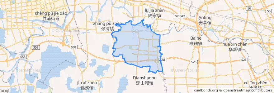 Mapa de ubicacion de 千灯镇.