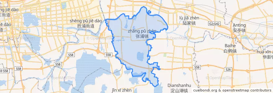 Mapa de ubicacion de 张浦镇.