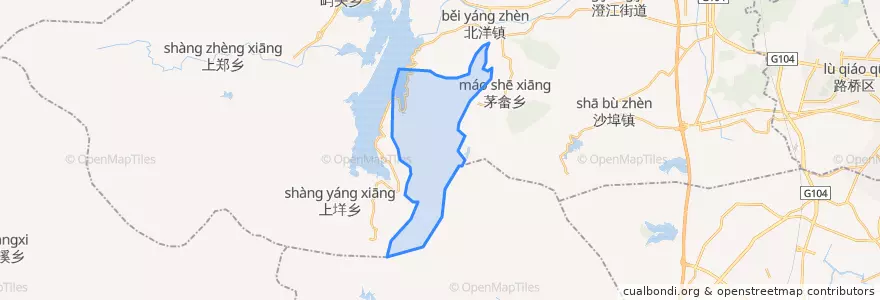 Mapa de ubicacion de 平田乡.